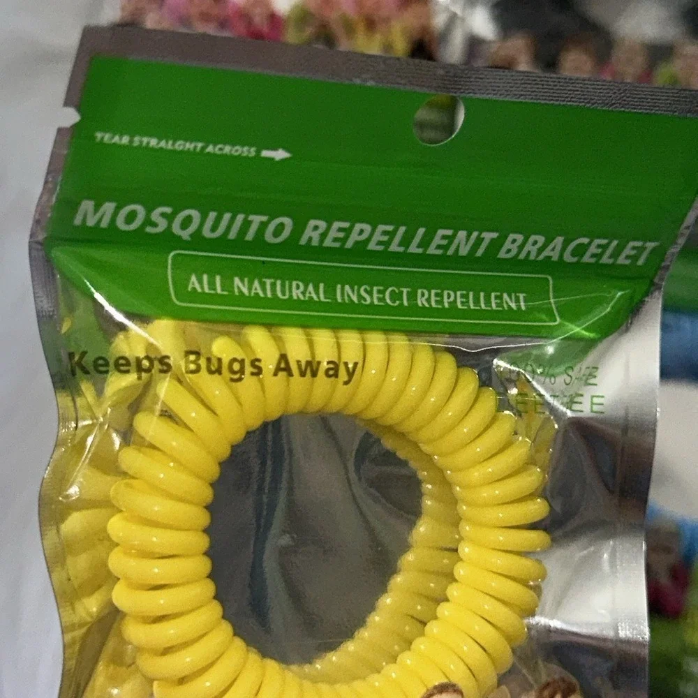 6‎ Pack All Natural Mosquito Repellent Bracelets DEET Free 350 Hours Multi-Color
